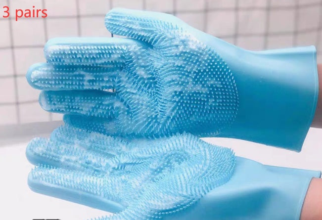 silicone dog grooming gloves