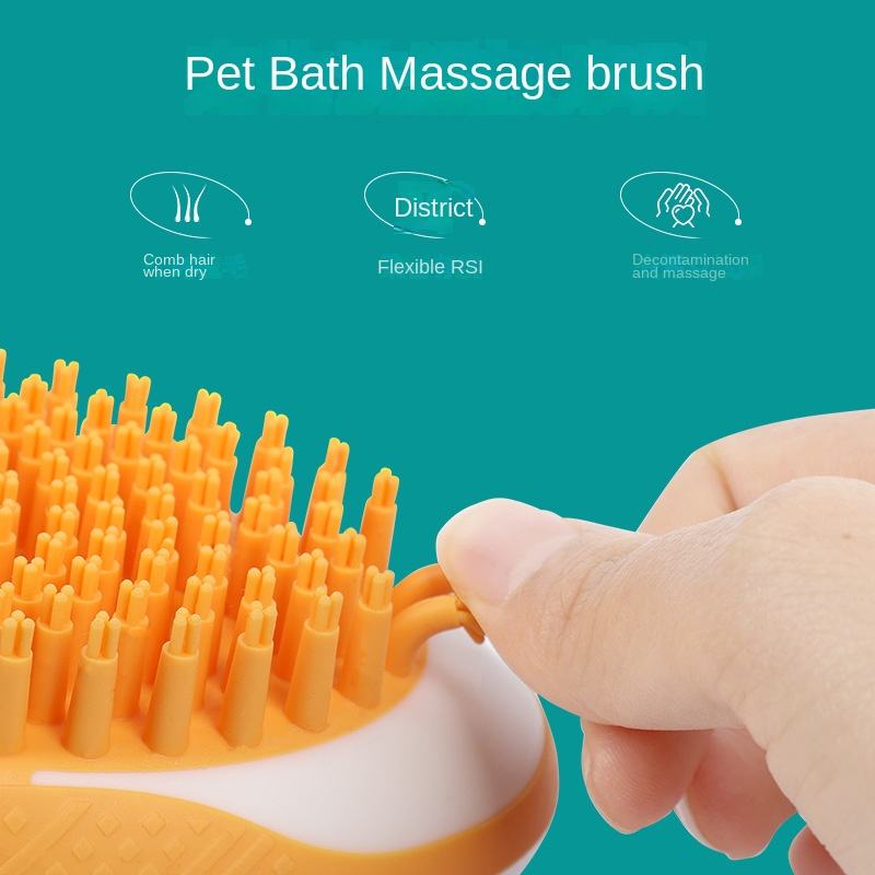 Dog Cat Bath Brush 2-in-1 Pet SPA 