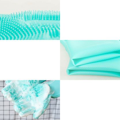 silicone dog grooming gloves