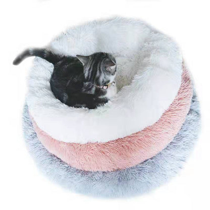 Washable Round plush kennel   