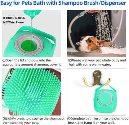 pet dog shampoo massager brush