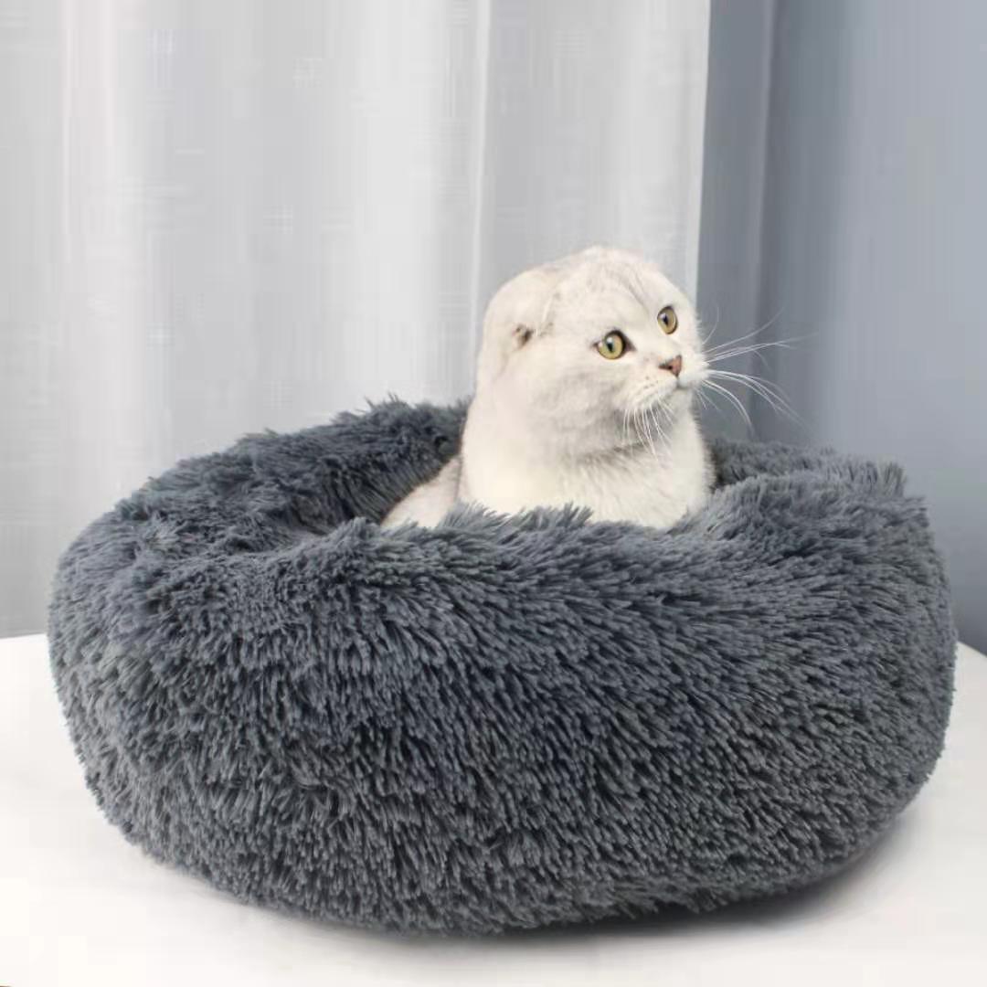 Washable Round plush kennel   