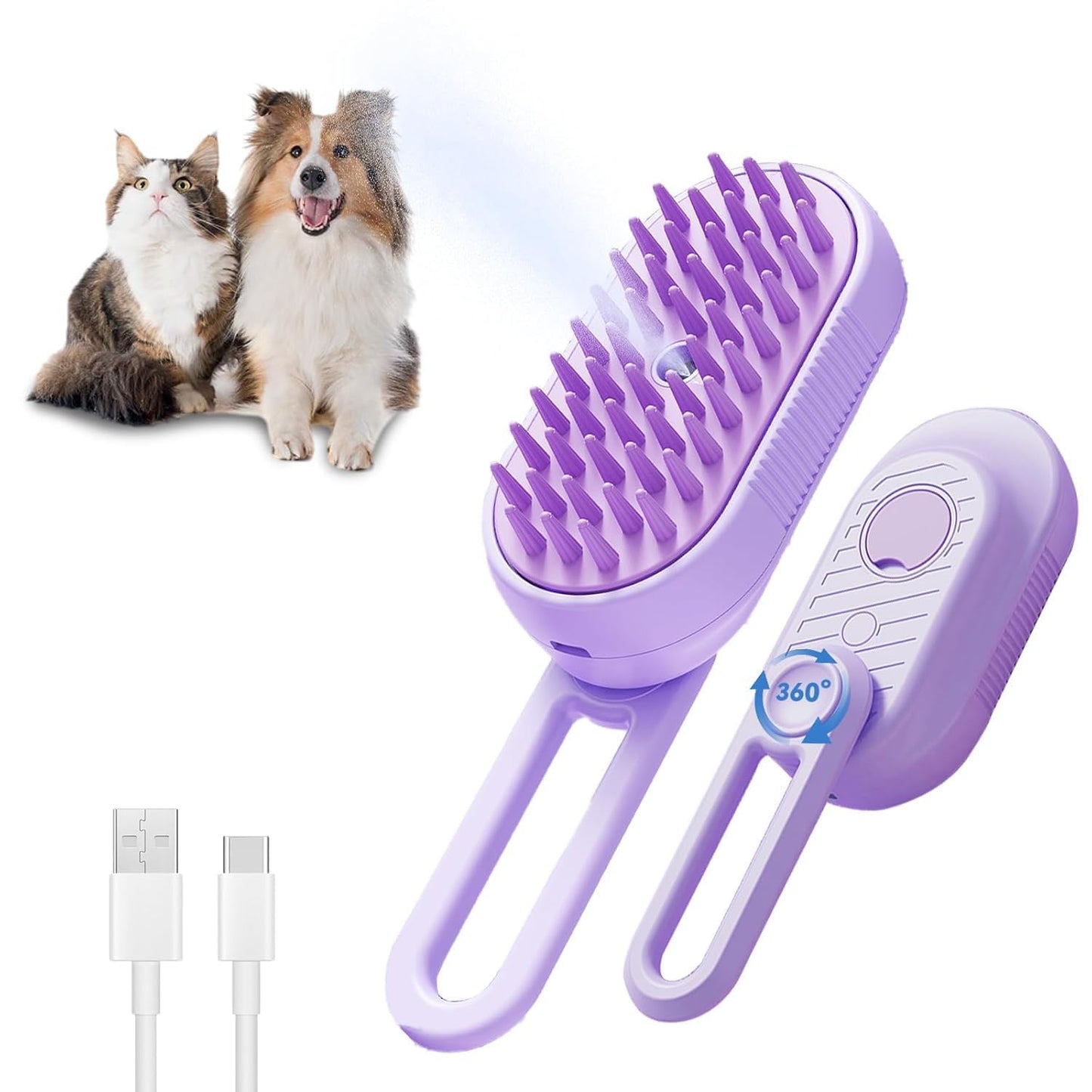 Cat Steam Brush For Shedding  