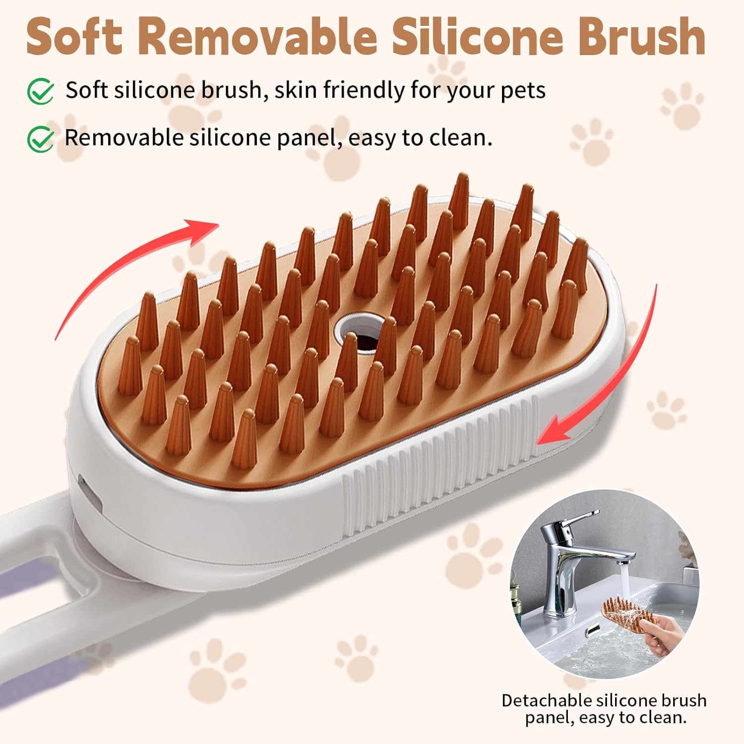 Cat Steam Brush For Shedding  