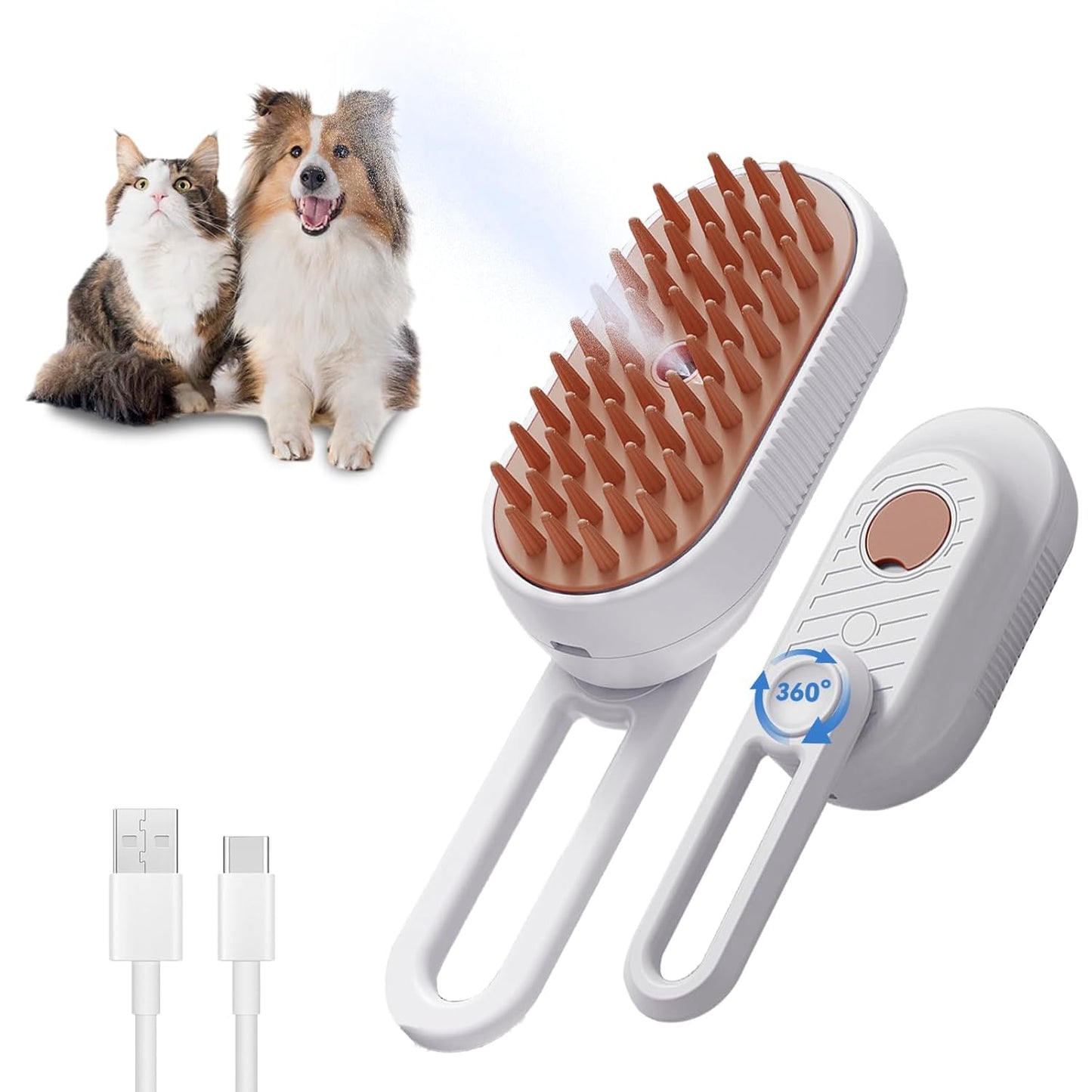 Cat Steam Brush For Shedding  