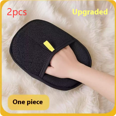 Pet Hair Remover Mitt Pet Hair Remover Dual-Sided Efficient Cleaning: The pet grooming gloves feature a dual-sided design that quickly removes loose fur, ensuring a thorough clean. The soft silicone bristles provide gentle care for your pe