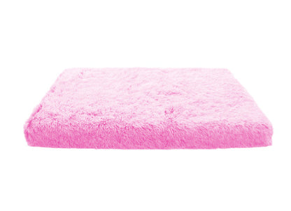 Plush Square Pet Bed Wave Memory Foam