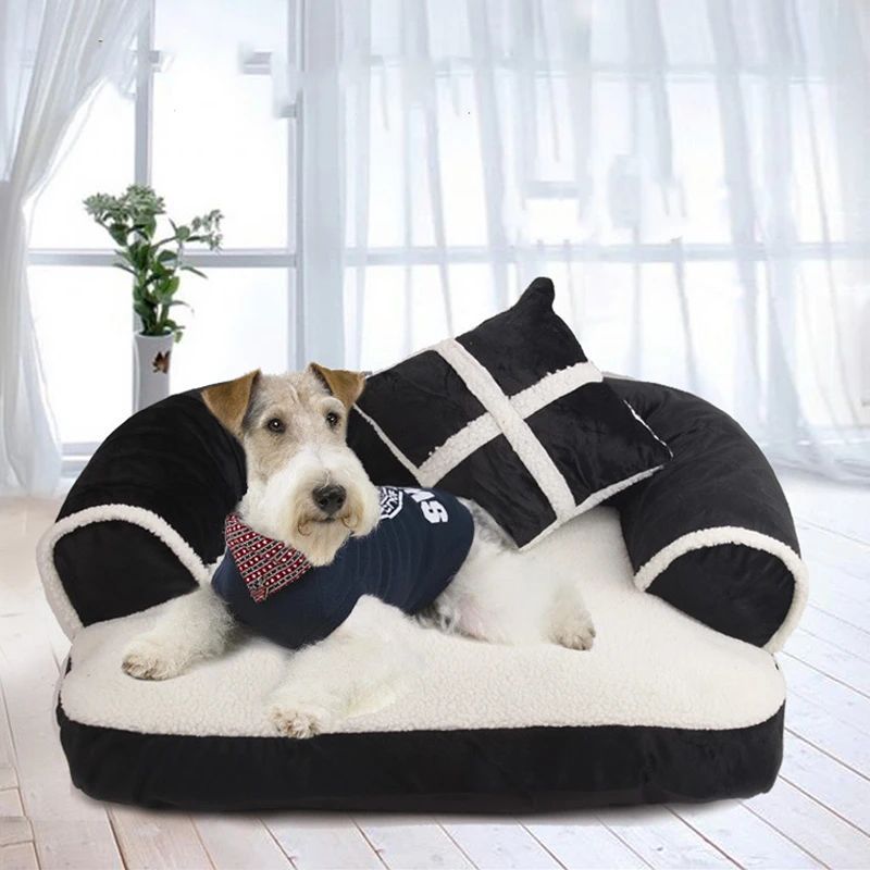 Soft Dog & Cat Bed Warm Winter Pet Sofa