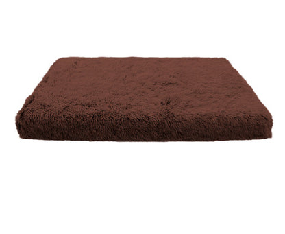 Plush Square Pet Bed Wave Memory Foam