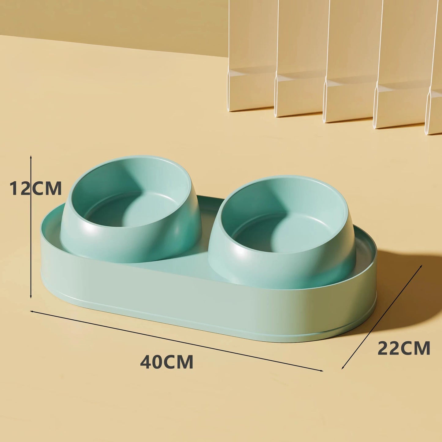 elevated double bowl cat feeder