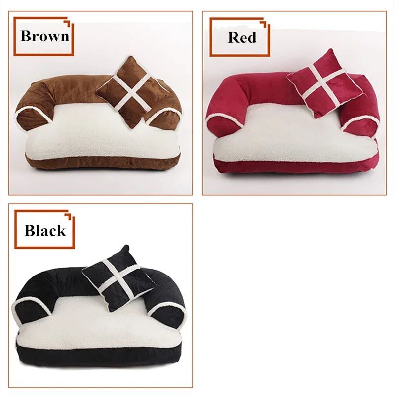 Soft Dog & Cat Bed Warm Winter Pet Sofa