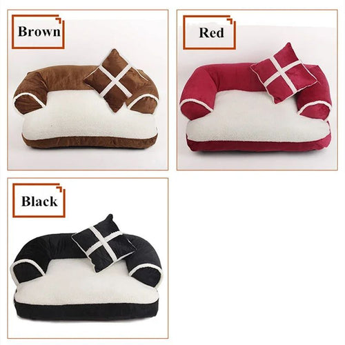Soft Dog & Cat Bed Warm Winter Pet Sofa