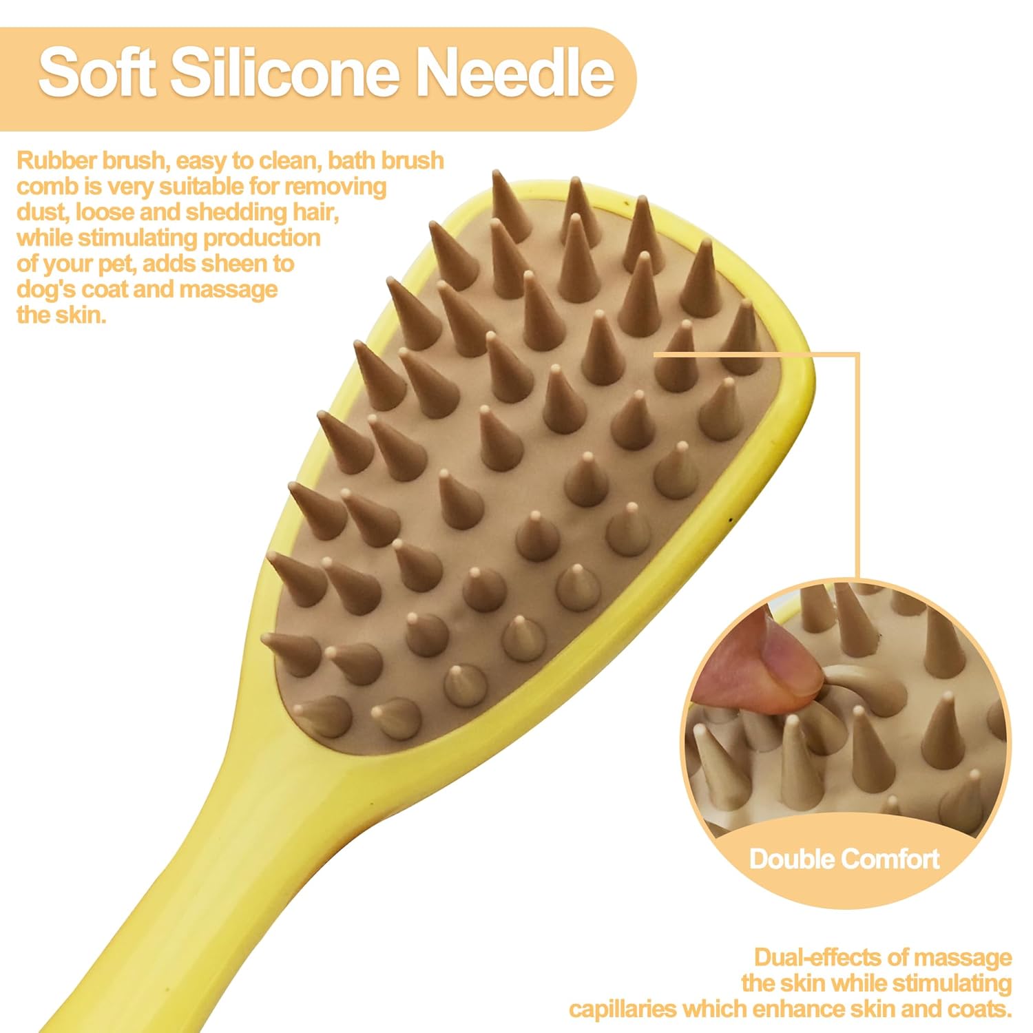 Pet Silicone Shampoo Brush    