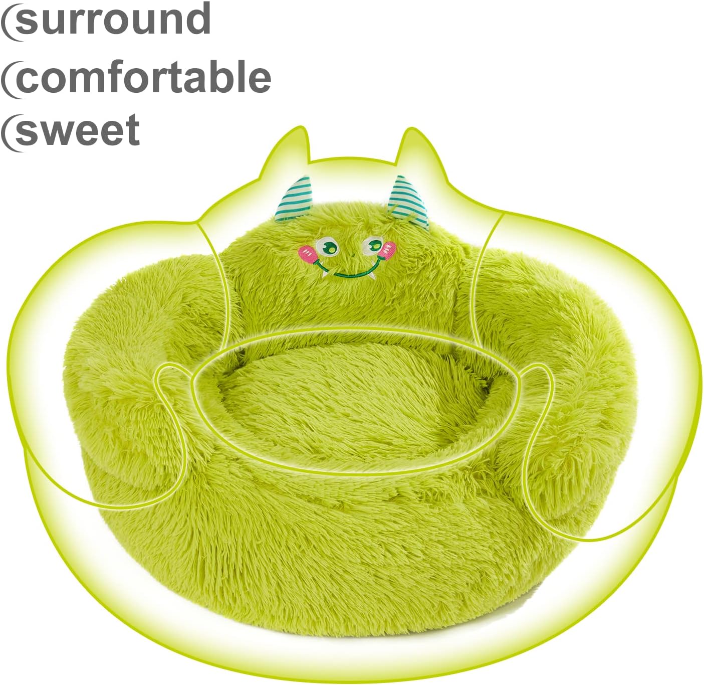 Calming Donut Pet Bed for Dogs & Cats