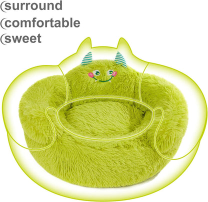 Calming Donut Pet Bed for Dogs & Cats