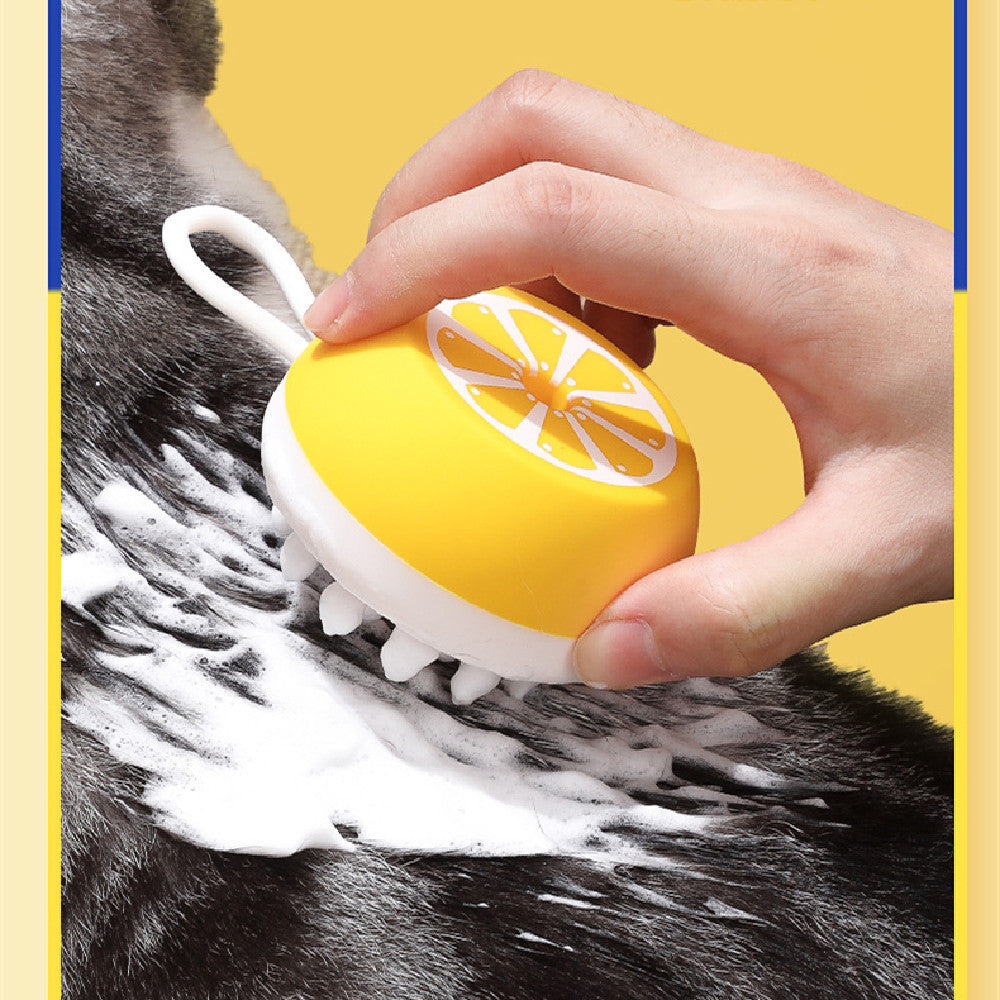 Pet Dog Cat Bath Brush 2-in-1 