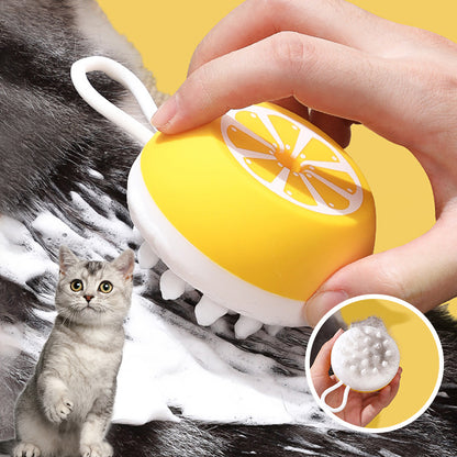 Pet Dog Cat Bath Brush 2-in-1 